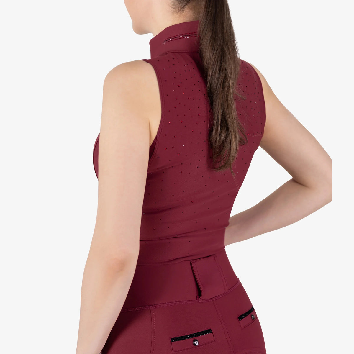 Stella | Women's Crystal-Detail Sleeveless Riding Top