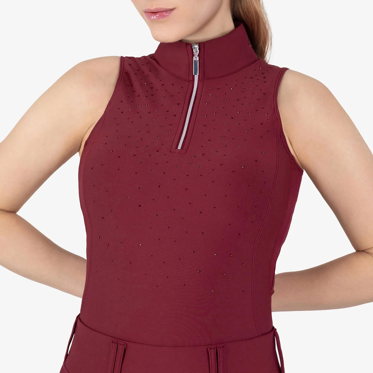 Stella | Women's Crystal-Detail Sleeveless Riding Top