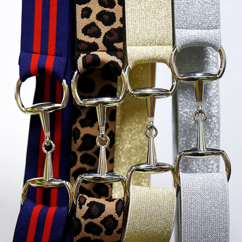 Amber | Leopard-Print Horse-Bit Riding Belt