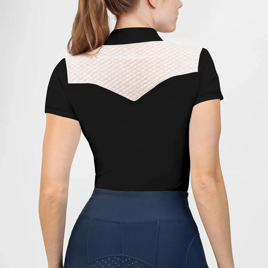 Arabella | Women's Lace-Panel Short-Sleeve Show Shirt